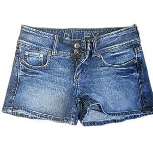 Delia's Riley Blue Denim Jean 2 Button Closure Shorts Size 00 Delias
